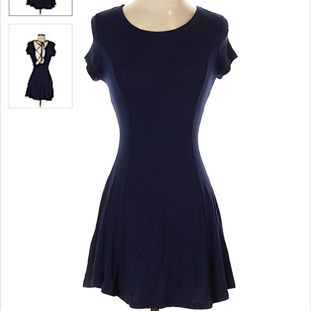 XS lace up back summer dress